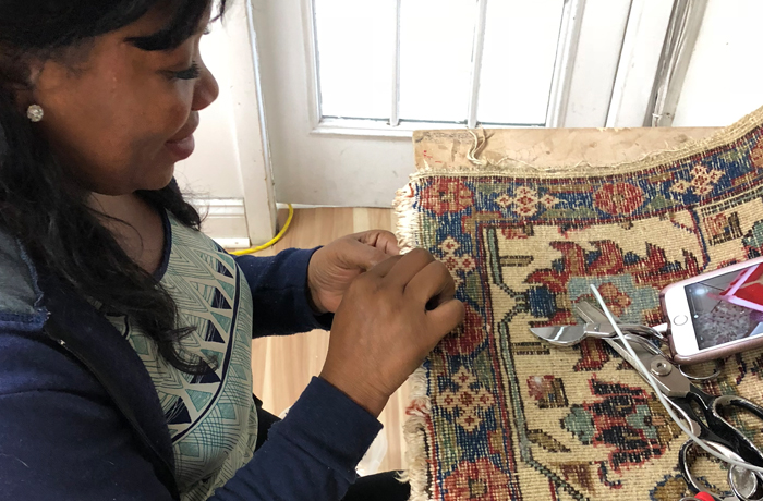 Oriental Rug Pile Repair By Hand